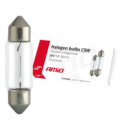 Halogēna spuldzes C5W 24 V 36 mm, 10 gab.