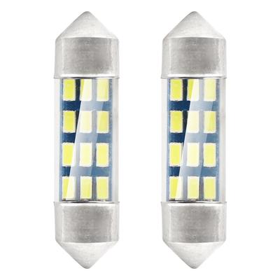 LED spuldze C5W/C10W/C3W 12SMD 3014 36 mm balta 12 V