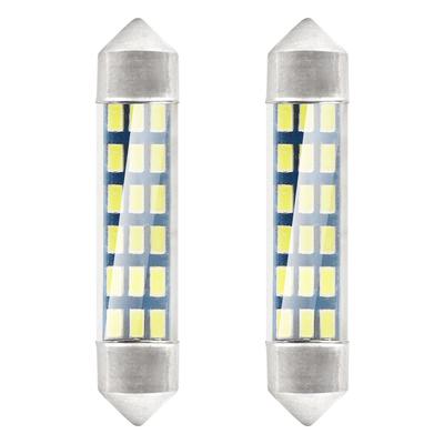 LED spuldze C5W/C10W/C3W 18SMD 3014 41 mm balta 12 V