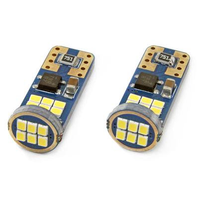 LED CANBUS spuldze T10e W5W 18SMD UltraBright 2016 balta 12/24 V