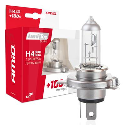 Halogēna spuldzes H4 LumiTec Silver +100% 12 V 60/55 W, 2 gab.