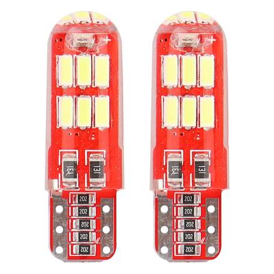 LED CANBUS spuldze T10e W5W 15SMD 4014 SILCA balta 12 V