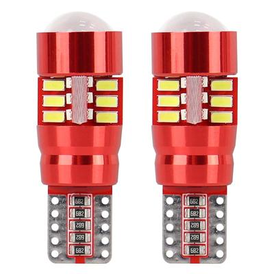 LED CANBUS spuldze T10e W5W 27SMD 3014 balta 12/24 V