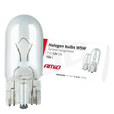 Halogēna spuldzes W5W T10 12 V 5 W W2.1×9.5d, 10 gab.