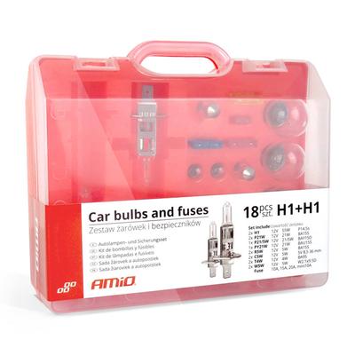 Auto spuldžu un drošinātāju komplekts 18 gab. 2×H1
