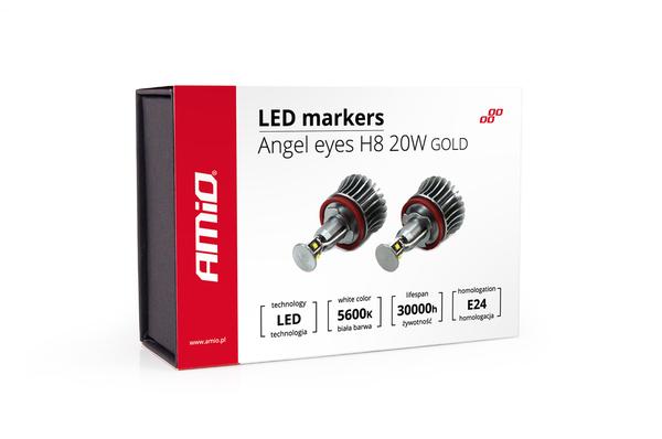 LED marķieris H8 20 W Gold