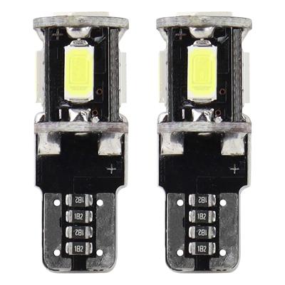 LED CANBUS spuldze T10 W5W 5SMD 5730 balta