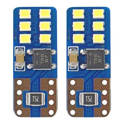 LED CANBUS spuldze T10e W5W 12SMD UltraBright 2016 balta 12/24 V