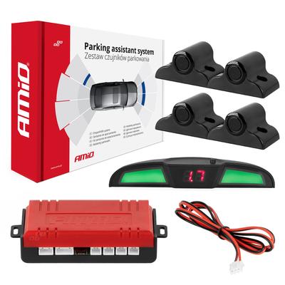 Parkošanās sistēma LED COB ar 4 melniem TRUCK sensoriem, 19 mm