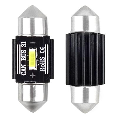 LED CANBUS spuldze C5W/C10W/C3W 1SMD 1860 UltraBright 31 mm balta 12/24 V