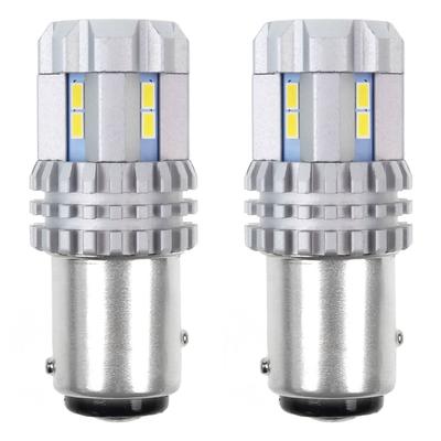 LED CANBUS spuldze 1157 BAY15D P21/5W 22SMD 3020 UltraBright balta 12/24 V