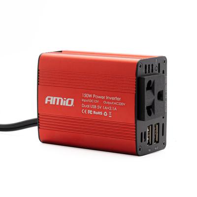 Strāvas pārveidotājs PI01 12 V/230 V 150/300 W, 2×USB