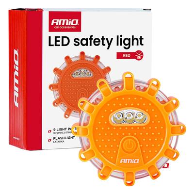 Pārnēsājams LED avārijas signāllukturis ar luktura funkciju 3×AAA IP65