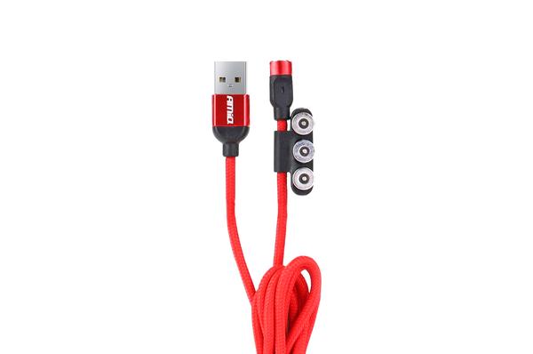 Magnētiskais Combo kabelis UC-08 Lightning/USB-C/Micro USB, 1 m