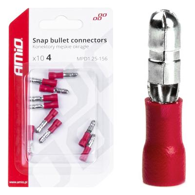 Apaļie savienotāji 4 mm 0,5–1,5 mm² 10 A, 10 gab.