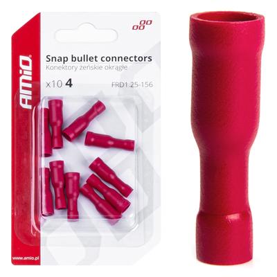 Apaļie savienotāji 4 mm 0,5–1,5 mm² 10 A, 10 gab.