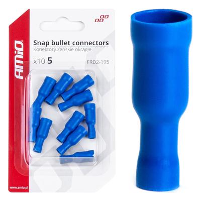 Apaļie savienotāji 5 mm 1,5–0,25 mm² 15 A, 10 gab.