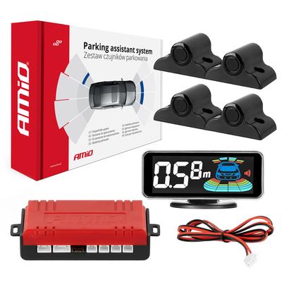 Parkošanās sistēma LED-GRAF 3D ar 4 melniem TRUCK sensoriem, 19 mm