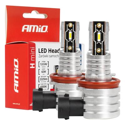 LED auto spuldzes H-mini sērija H8/H9/H11/H16
