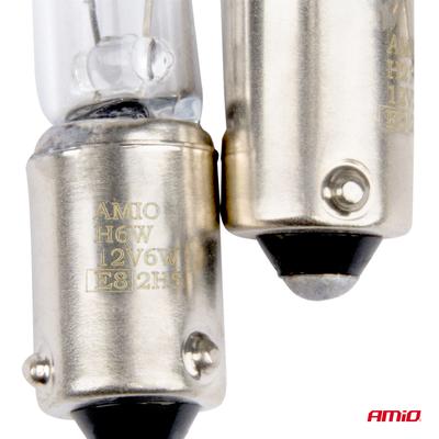 Halogēna spuldzes H6W 12 V 6 W BAX9s baltas, 2 gab.
