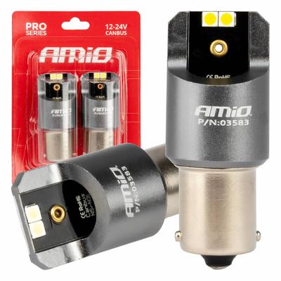 LED CANBUS PRO spuldze BA15S P21W 4SMD 3030 balta 12/24 V