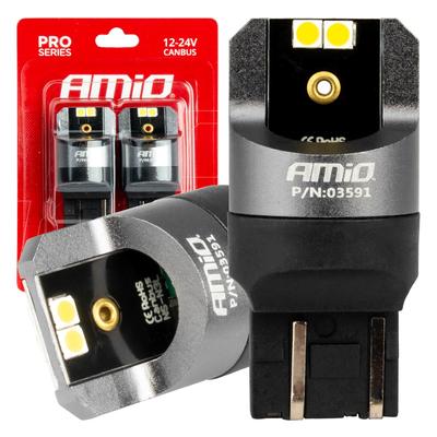 LED CANBUS PRO spuldze 7443 W21/5W 4SMD 3030 balta 12/24 V