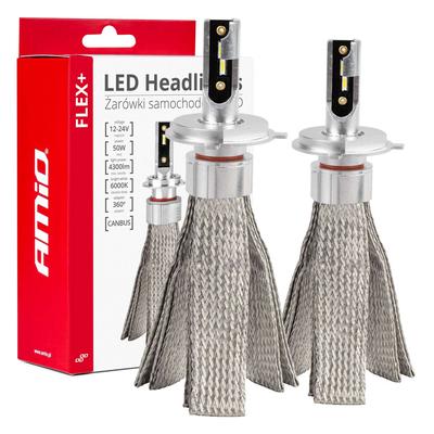 LED auto spuldzes FLEX+ H4/H19 CANBUS 6000 K 12/24 V