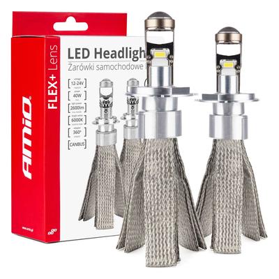 LED auto spuldzes FLEX+ H4 ar lēcu CANBUS 6000 K 12/24 V