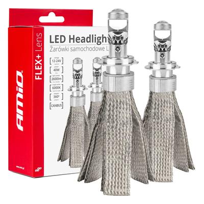 LED auto spuldzes FLEX+ H7 ar lēcu