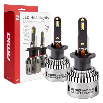 LED auto spuldzes K3 sērija H1 CANBUS 6000 K 12 V