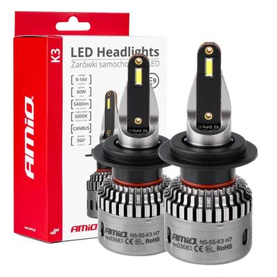 LED auto spuldzes K3 sērija H7 CANBUS 6000 K 12 V