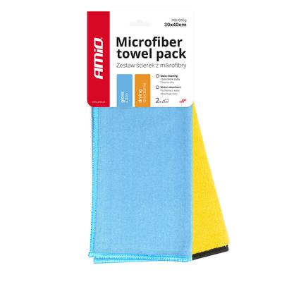 Mikrošķiedras dvielis 2-in-1 žāvēšanai un stikliem 30×40 cm, 300/600 g