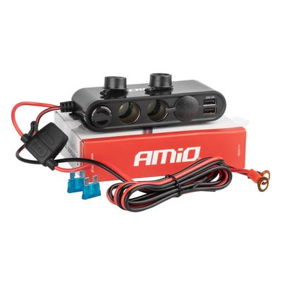 Auto ligzdas pagarinātājs ar voltmetru