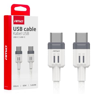FullLINK USB-C–USB-C kabelis 60 W, 100 cm