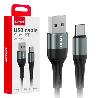 FullLINK USB-A–USB-C kabelis 3 A, 200 cm