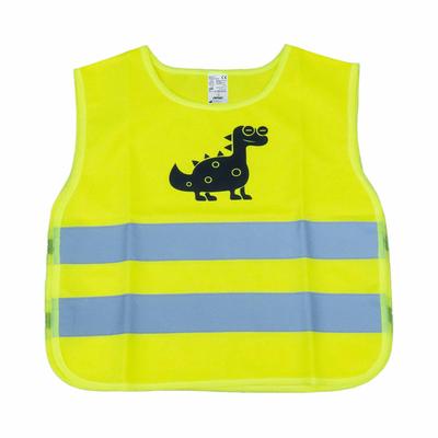 Sertificēta bērnu drošības veste DINOSAUR, dzeltena