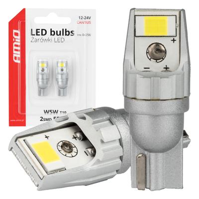 LED CANBUS spuldze T10 W5W 2SMD 3570 balta 12/24 V