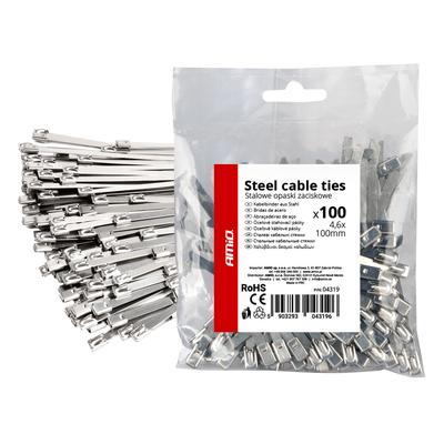 Nerūsējošā tērauda savilcēji 4,6×100 mm, 100 gab.
