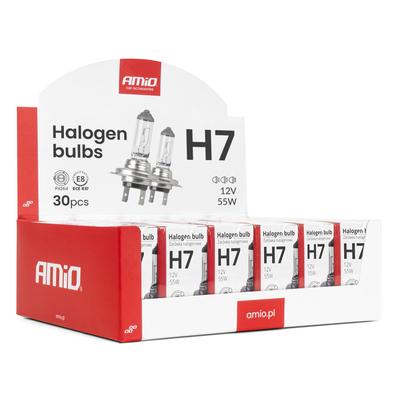 Halogēna spuldžu komplekts H7 12 V 55 W UV filtrs E8, 30 gab.