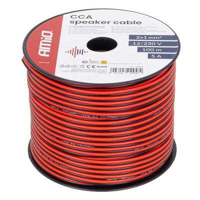 CCA skaļruņu vads 2×1 mm² 100 m 5 A