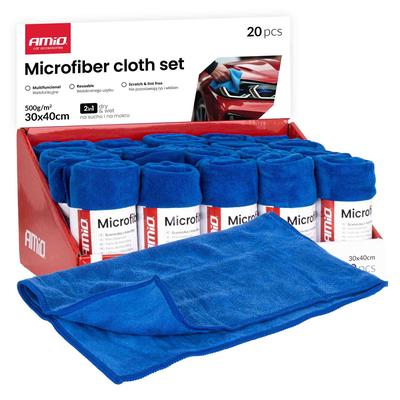 Mikrošķiedras drānu komplekts 30×40 cm, 500 g/m², 20 gab.