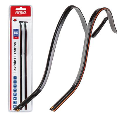 Elastīgas LED sānu lentes sarkanas 2×30 cm 12 V