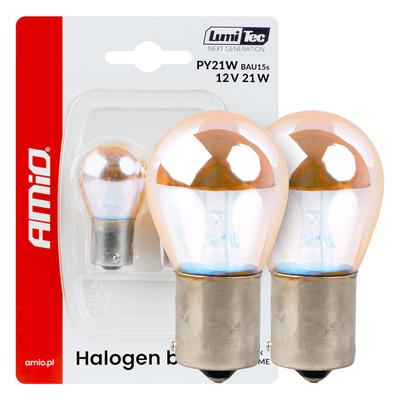 Halogēna spuldzes PY21W LumiTec Amber Chrome 12 V 21 W BAU15s, 2 gab.