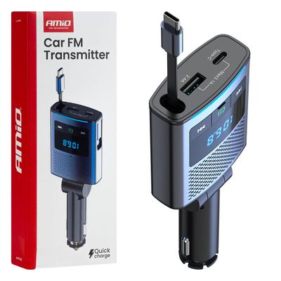 Auto FM raidītājs 12/24 V, USB-A + USB-C