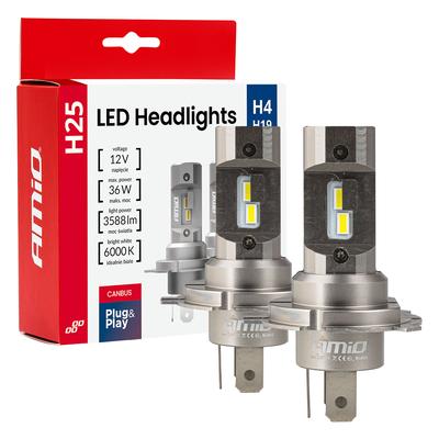 LED auto spuldzes H25 CANBUS H4/H19 36 W 12 V