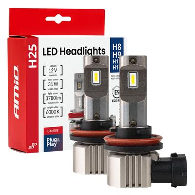 LED auto spuldzes H25 CANBUS H8/H9/H11/H16 31 W 12 V