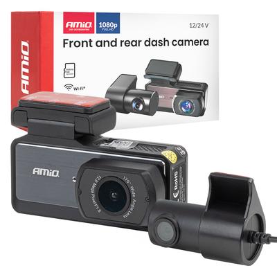 Priekšējais un aizmugurējais auto videoreģistrators 1K WLAN 256 GB Wi-Fi Full HD