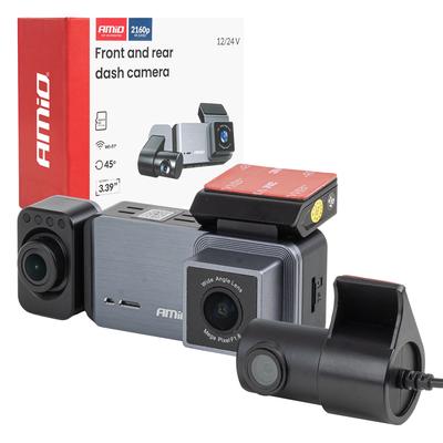Priekšējais un aizmugurējais auto videoreģistrators 4K + 1K + 2K WLAN Wi-Fi UHD 512 GB