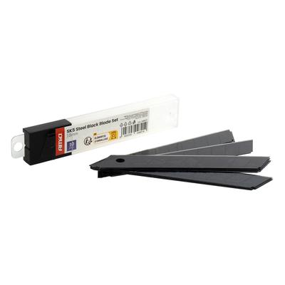Melnu SK5 tērauda asmeņu komplekts 100×18×0,5 mm, 10 gab.