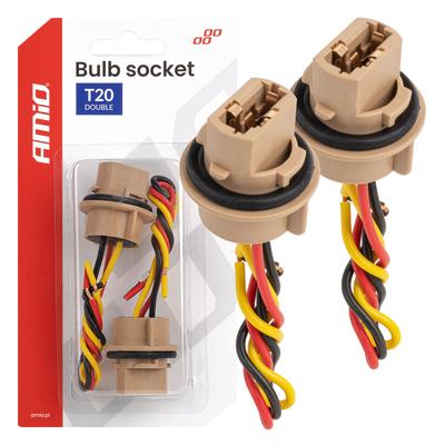 LED spuldžu ligzdas T20 12 V W21/5W WY21/5W W3x16q 7443, 2 gab.